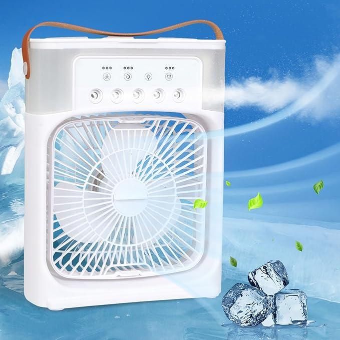 Portable Air Conditioners - Small AC Quiet Personal Air Cooler,USB Powered Mini Desktop Cooling Misting Fan, 1 | 2 | 3 Timer 3 Smart Speeds,360°Adjustment Office, Home, Room, Carved Design