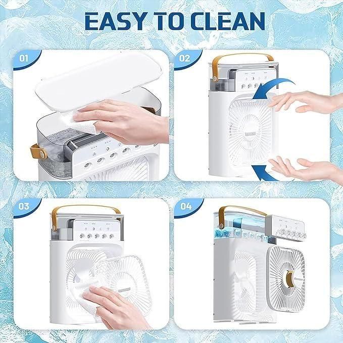 Portable Air Conditioners - Small AC Quiet Personal Air Cooler,USB Powered Mini Desktop Cooling Misting Fan, 1 | 2 | 3 Timer 3 Smart Speeds,360°Adjustment Office, Home, Room, Carved Design