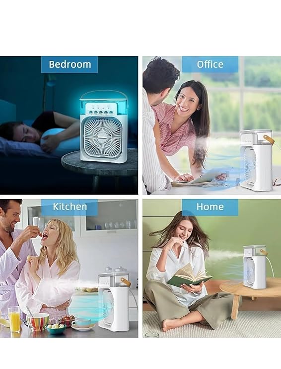 Portable Air Conditioners - Small AC Quiet Personal Air Cooler,USB Powered Mini Desktop Cooling Misting Fan, 1 | 2 | 3 Timer 3 Smart Speeds,360°Adjustment Office, Home, Room, Carved Design