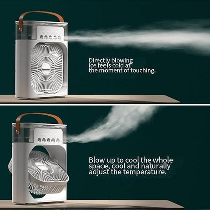 Portable Air Conditioners - Small AC Quiet Personal Air Cooler,USB Powered Mini Desktop Cooling Misting Fan, 1 | 2 | 3 Timer 3 Smart Speeds,360°Adjustment Office, Home, Room, Carved Design