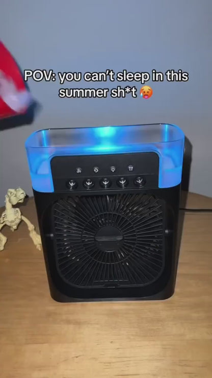 Portable Air Conditioners - Small AC Quiet Personal Air Cooler,USB Powered Mini Desktop Cooling Misting Fan, 1 | 2 | 3 Timer 3 Smart Speeds,360°Adjustment Office, Home, Room, Carved Design